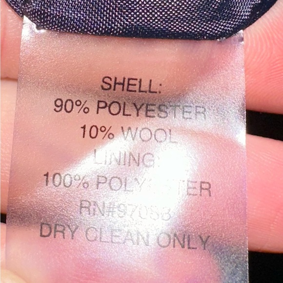 dELIAS Wool Double Breasted Dark Blue Pea Coat (Dec33) - Picture 5 of 6